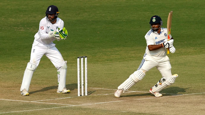 Emotional Test Debut for Sarfaraz Khan in Rajkot as He Bazballs to Fifty Against England