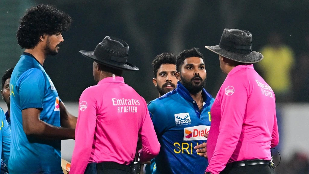 Hasaranga Receives Two-Match Suspension for Umpire Outburst in T20Is