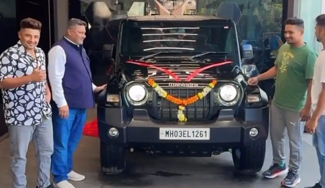 Anand Mahindra fulfills promise, surprises cricketer Sarfaraz Khan with new Thar