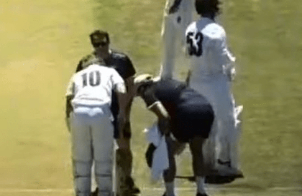 Pucovski Forced to Leave Field After Being Hit by Bouncer