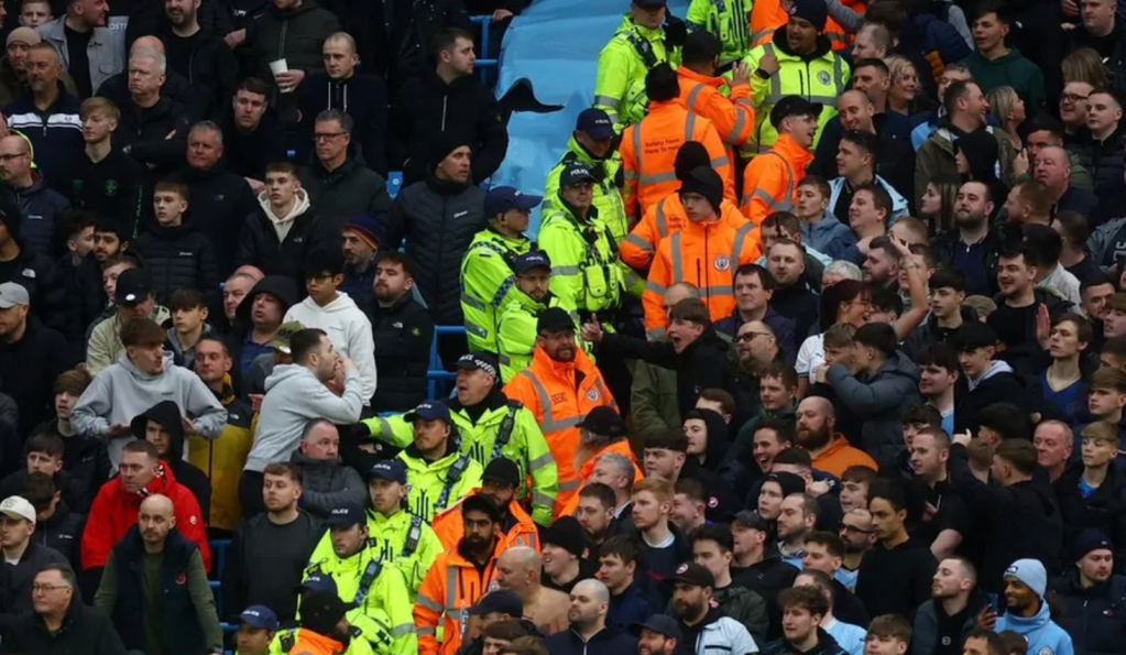 During the Manchester derby