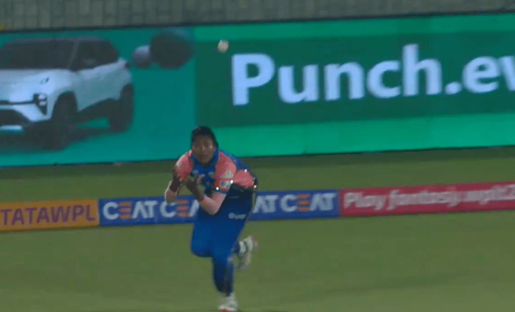 Harmanpreet celebrates as Sajana takes spectacular catch in WPL, hailed as the catch of the season