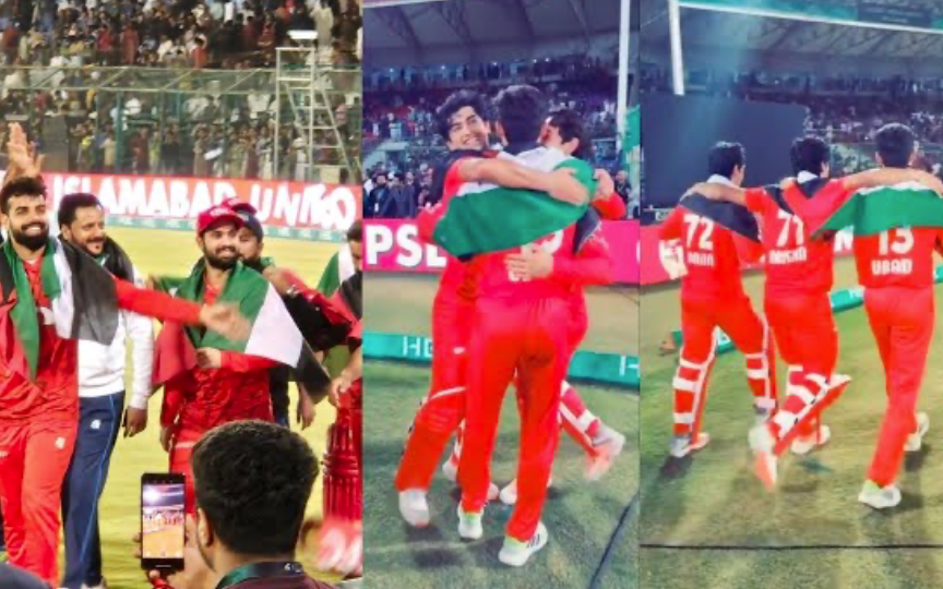 Islamabad United players hold Palestine flags after winning PSL 2024 final; video gains popularity