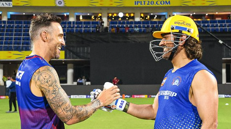 IPL 2024: Dhoni and Faf du Plessis share touching moment before CSK vs RCB match