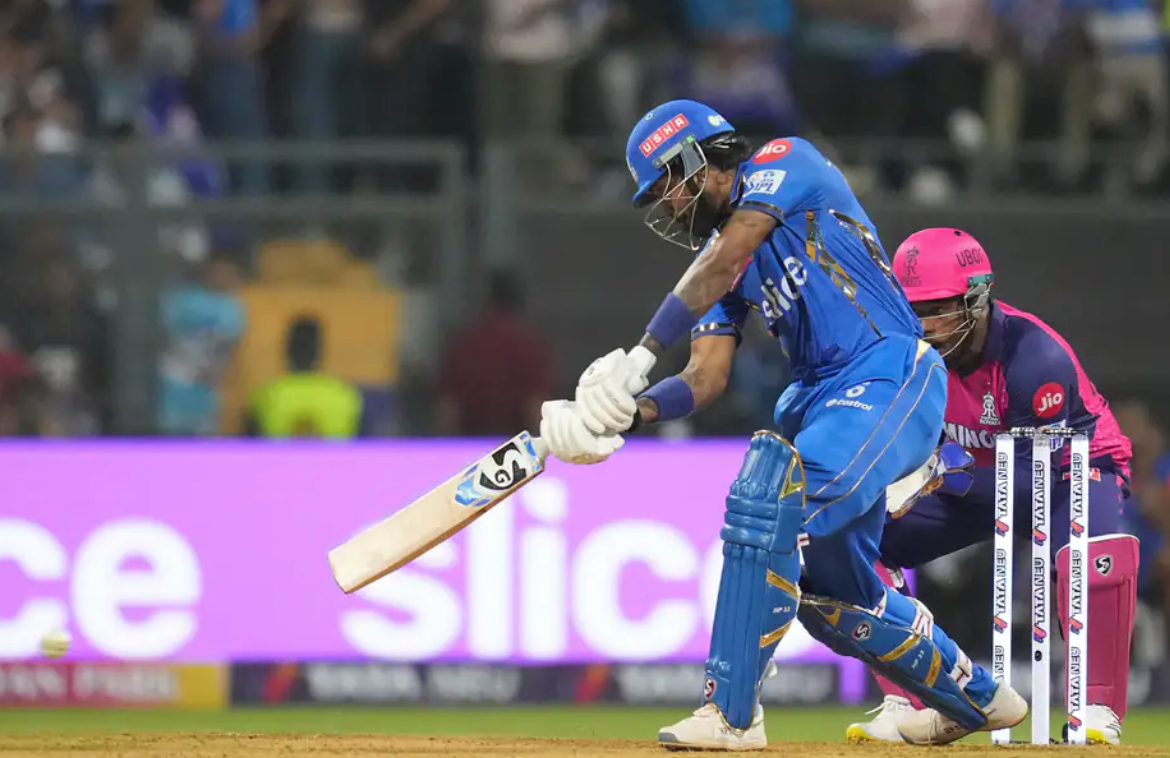 Hardik Pandya Leads From The Front With Crucial Batting Display Against Rajasthan Royals