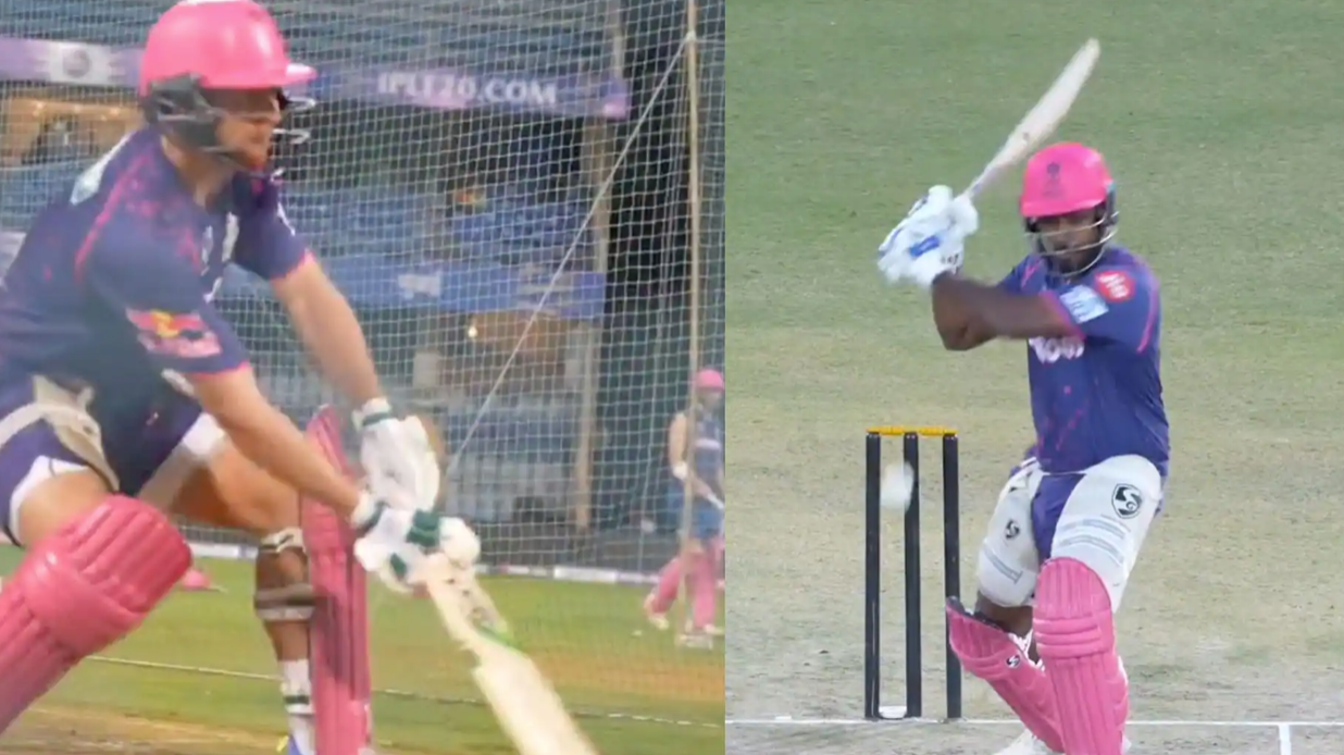 Watch Sanju Samson and Jos Buttler's all-around hitting before RR takes on RCB
