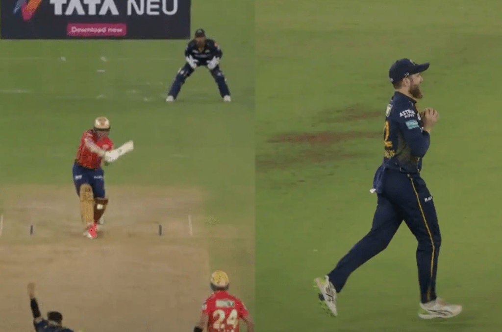 Watch Kane Williamson's smart catch as Sam Curran falls to Omarzai