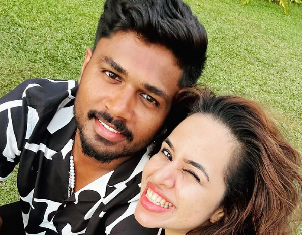 Sanju Samson shares cute photo with his wife, Charulatha Remesh