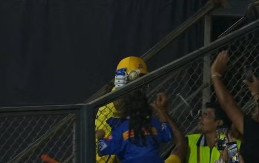 MS Dhoni's Heartwarming Gesture: Gives Match Ball to Young Fan After Hitting Epic Six