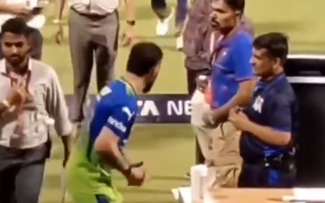 Virat Kohli and Umpire Vinod Seshan Discuss Disputed Dismissal