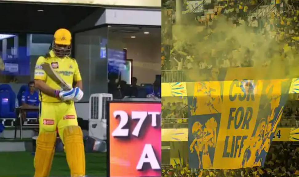 CSK Fans Cheer Loudly for MS Dhoni's Entrance at Chepauk