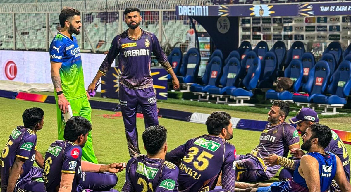 Virat Kohli Talks to Young Players After Controversial Dismissal Against KKR