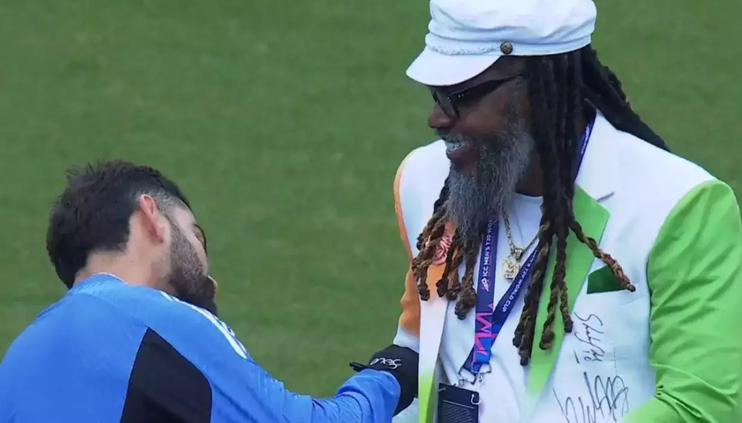 Chris Gayle Wows with IND-PAK Unity Blazer Before T20 Clash