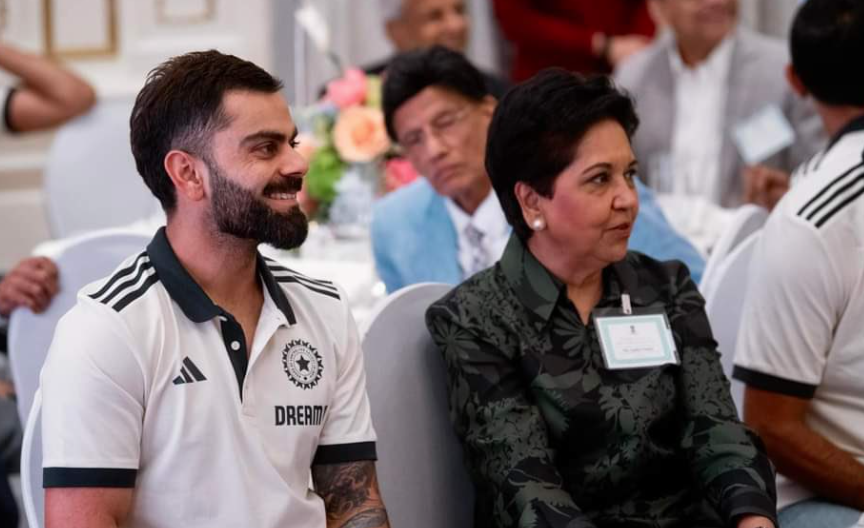 Virat Kohli Meets Entrepreneur Indra Nooyi Before Match Against USA; Photo Gains Popularity