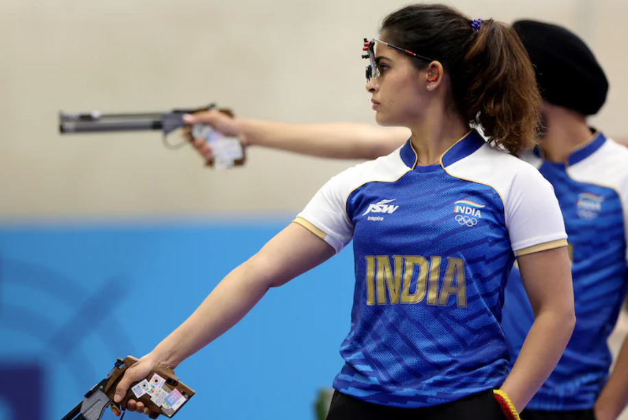 India wins bronze in the 10m air pistol mixed team event at the Paris 2024 Olympics