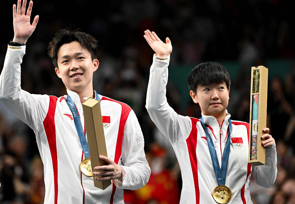 China wins gold in mixed doubles table tennis at the Olympics