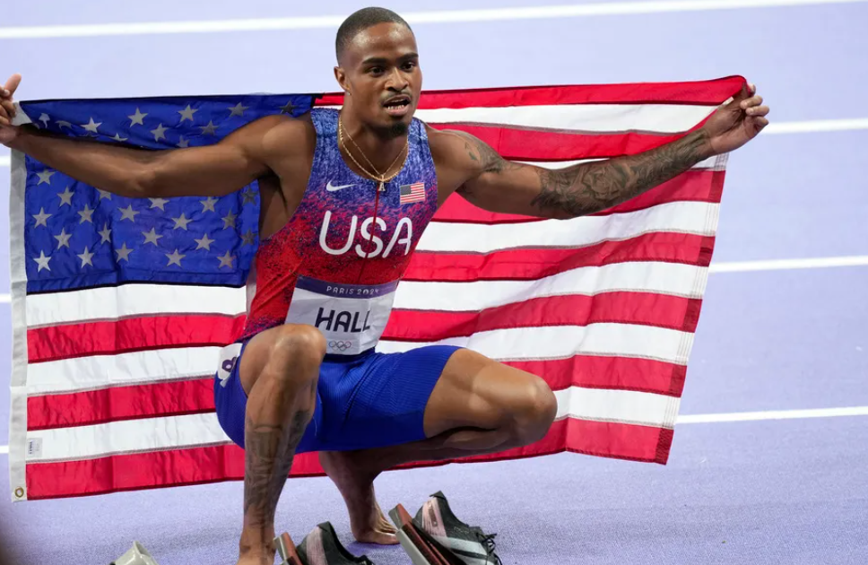USA's Quincy Hall claims gold in men’s 400 meters with a stunning finish
