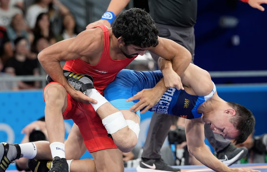 Aman loses in the men's freestyle 57kg wrestling semi-final at Paris 2024