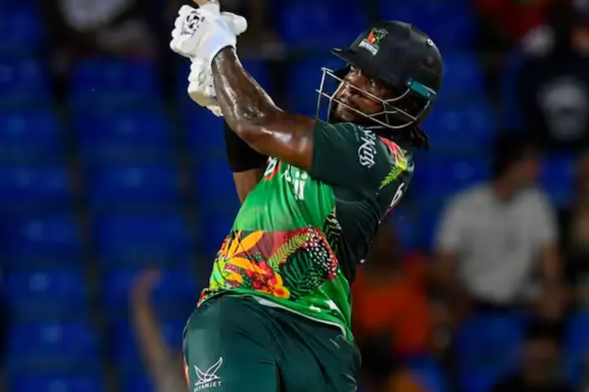 Evin Lewis and Kyle Mayers set a CPL record with a 199-run partnership, leading the Patriots in a thrilling match.