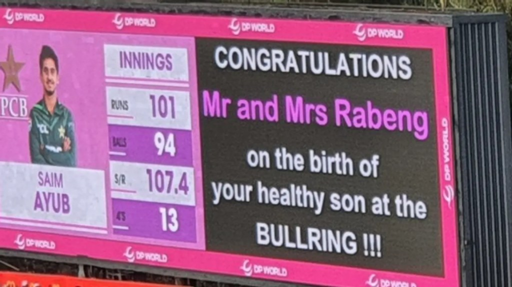 Couple Welcomes Baby at Wanderers During PAK vs SA 3rd ODI on Pink Day