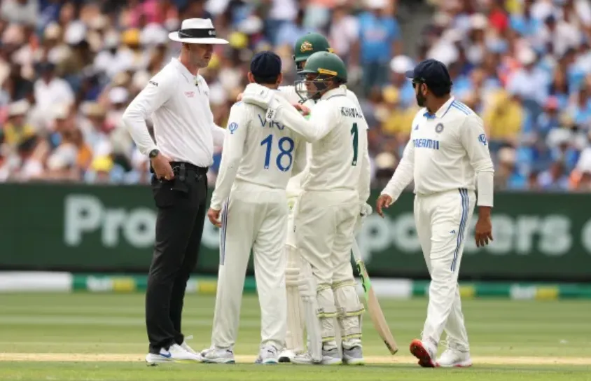 Kohli and Konstas Clash in Heated Exchange at MCG