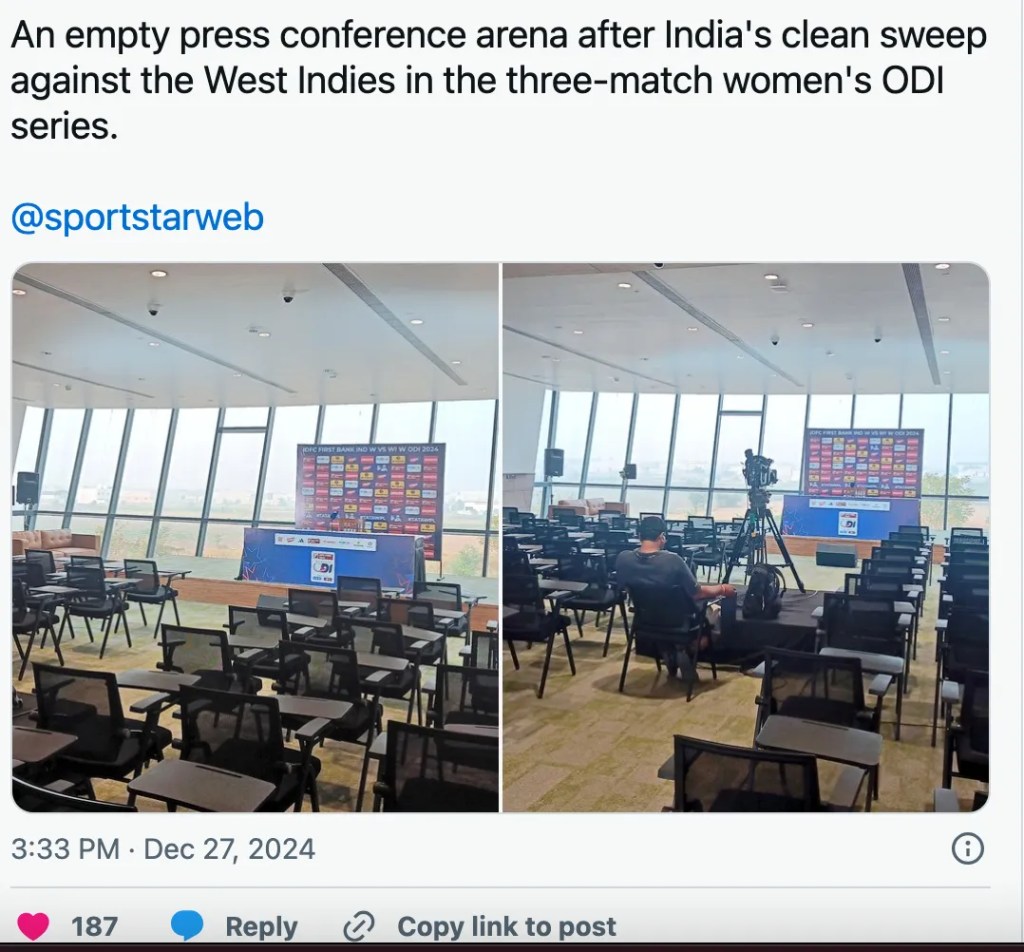 No Media Coverage for India’s 3-0 Win Over WI Despite Empty Press Conference