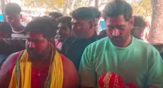 MS Dhoni Visits Deori Maa Temple Before IPL 2025