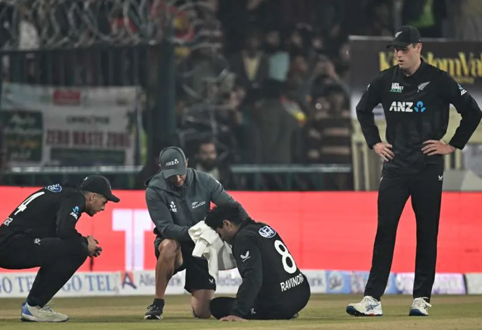 Rachin Ravindra Seen With Taped Forehead Before Champions Trophy Match Against Pakistan