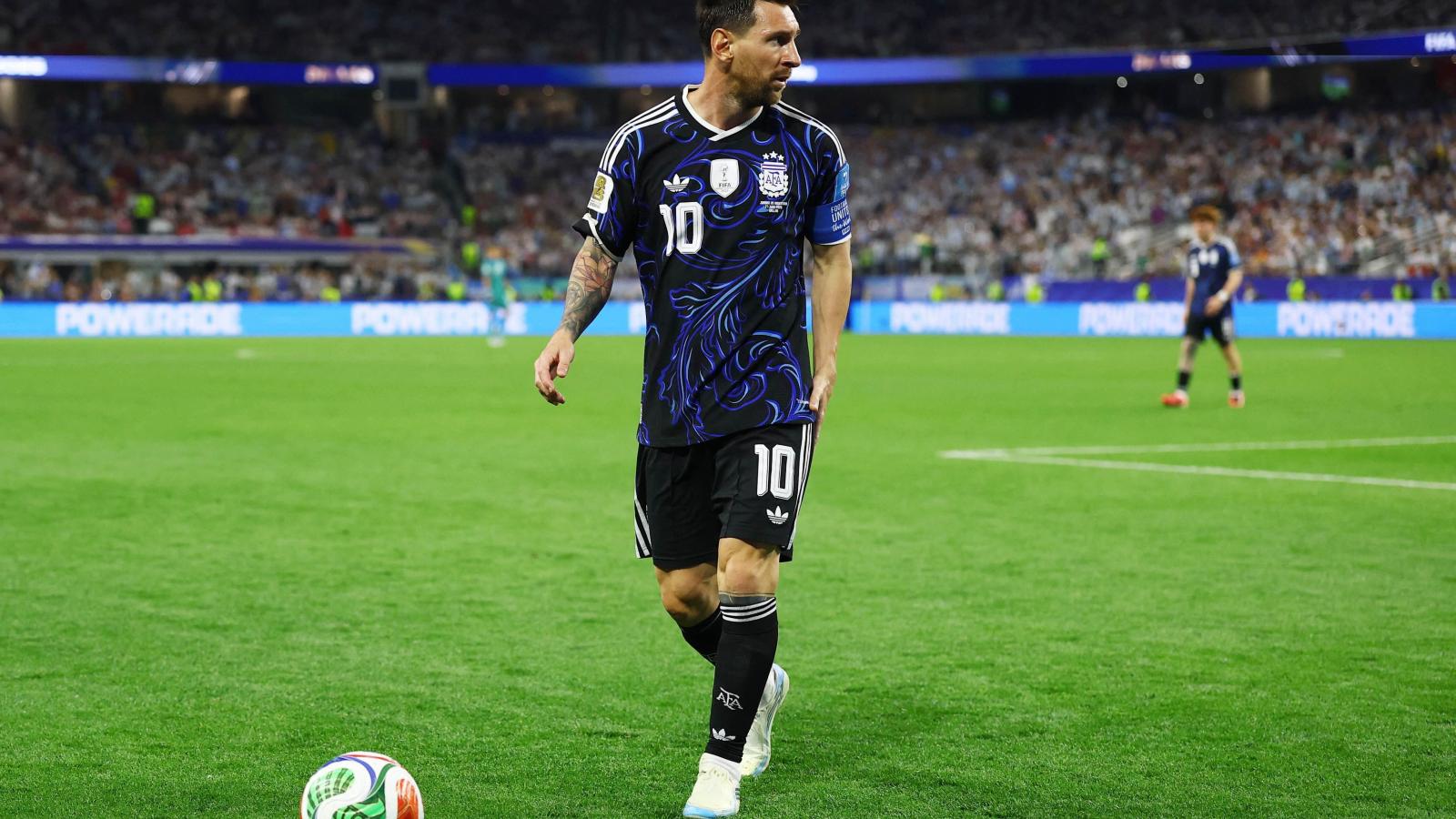 Lionel Messi celebrates during Argentina's comeback against Egypt at World Cup 2026