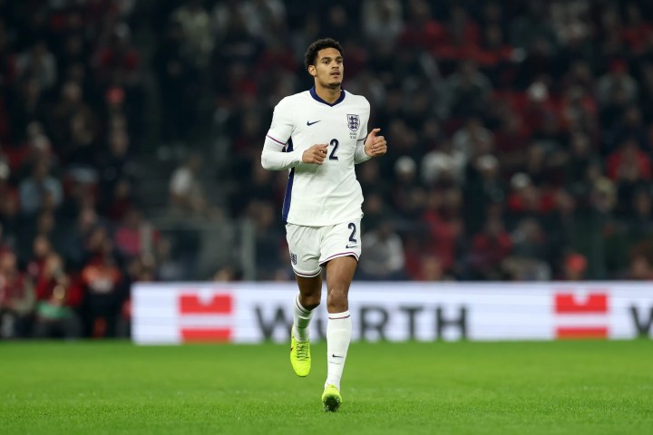 Jarell Quansah with England after his red card suspension at the FIFA World Cup 2026