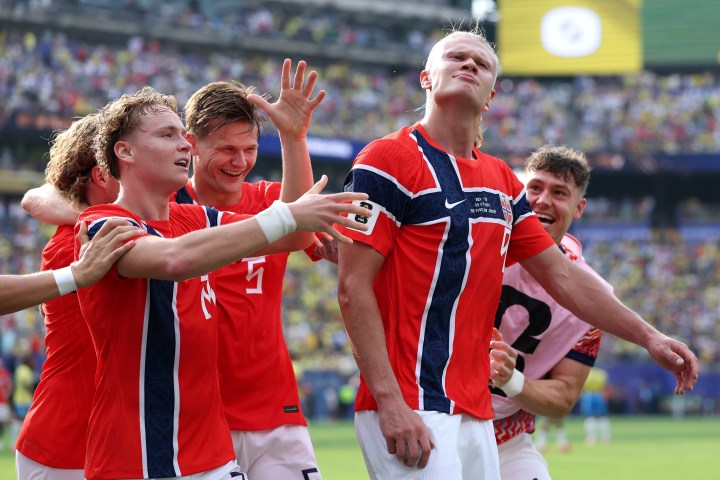 Erling Haaland celebrating for Norway during FIFA World Cup 2026