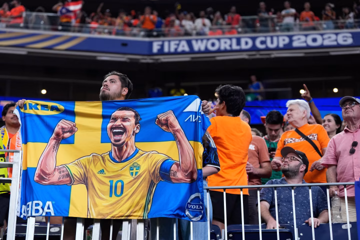 Zlatan Ibrahimovic during 2026 FIFA World Cup broadcast coverage recap package