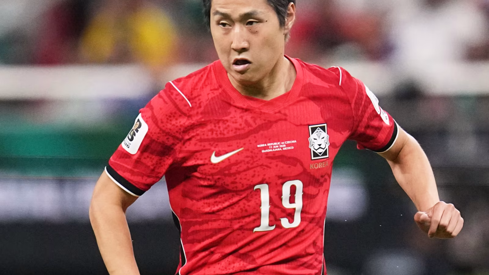 Lee Kang-in with South Korea during the 2026 World Cup as transfer speculation remains unverified