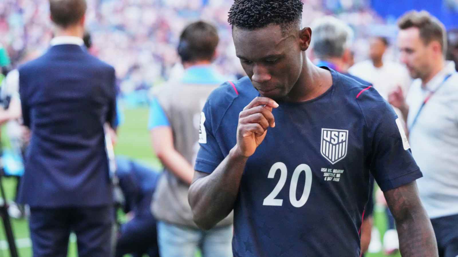 Folarin Balogun of the United States during the FIFA World Cup 2026 amid suspension reversal controversy