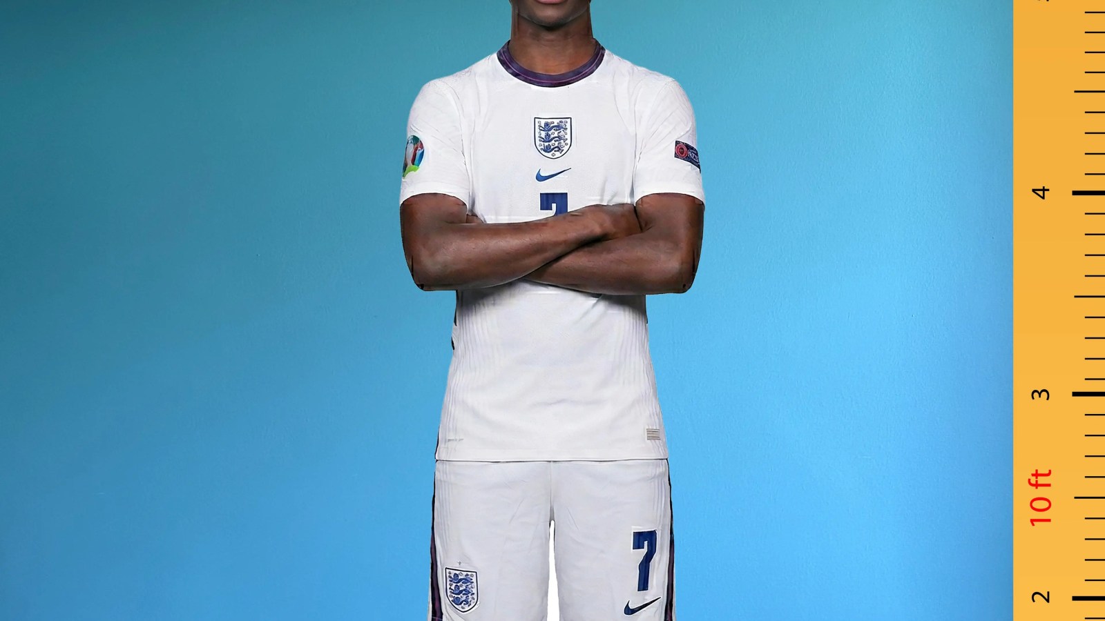 Bukayo Saka celebrates after scoring a hat-trick for England against France at the 2026 FIFA World Cup