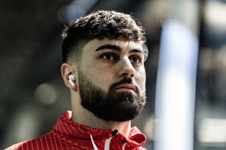 Josko Gvardiol reacts after his late Croatia goal is ruled out against Portugal at the 2026 FIFA World Cup in Toronto
