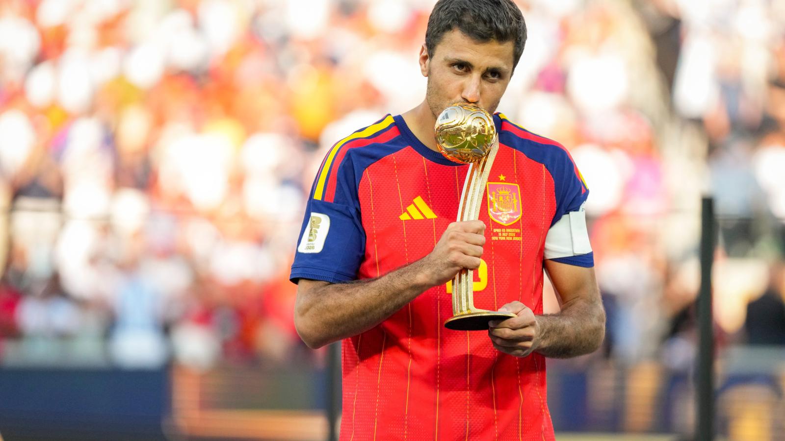 Rodri of Spain during the FIFA World Cup 2026 amid concerns over planned post-tournament surgery