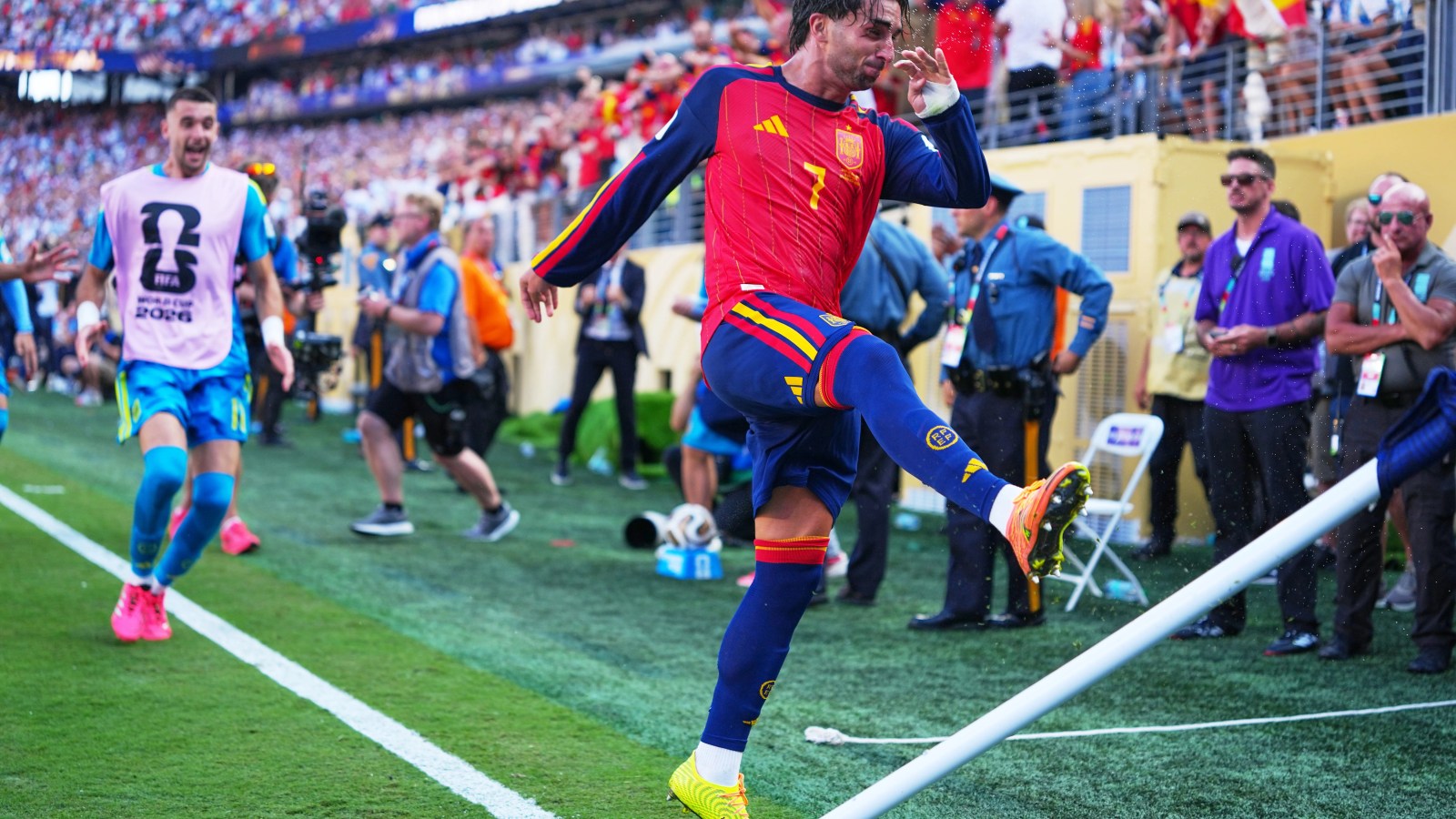 Ferran Torres and Dani Olmo during Spain's World Cup 2026 title-winning build-up
