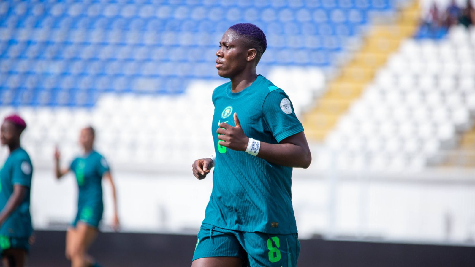 Asisat Oshoala of Nigeria during WAFCON quarterfinal build-up for 2027 Women’s World Cup qualification