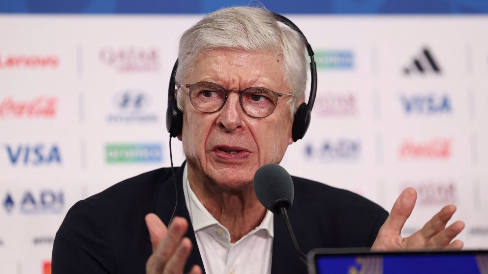 Arsene Wenger reacts after FIFA abandoned the World Cup investment plan ahead of 2026