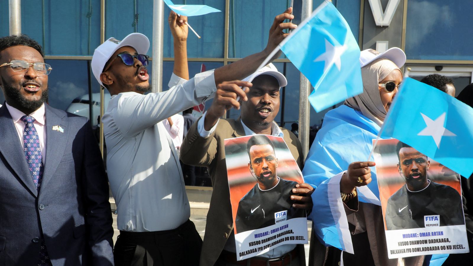 Somali referee Omar Artan after missing the 2026 World Cup and receiving a UEFA Super Cup appointment