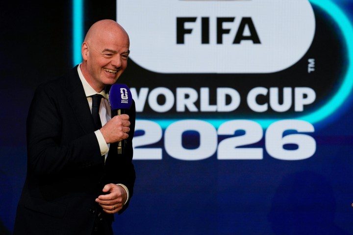 Gianni Infantino during a FIFA event amid backlash over the proposed World Cup stake-sale plan