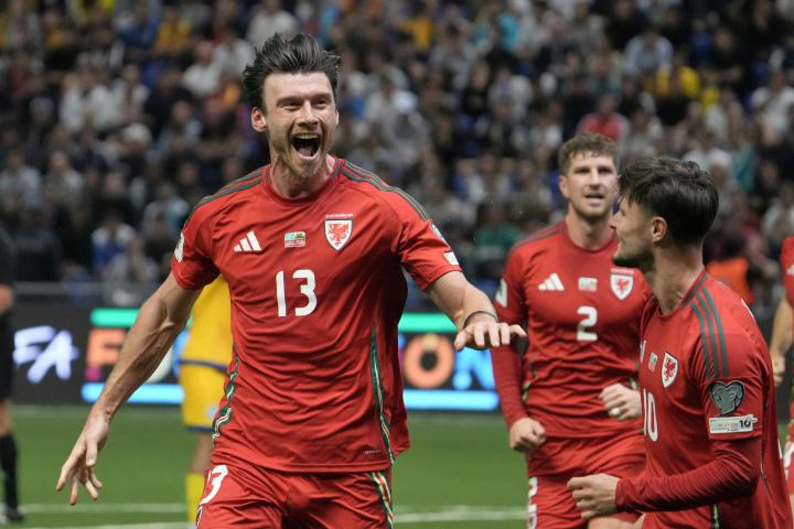 Wales players during a 2026 World Cup qualifying match as the team later failed to qualify for the finals